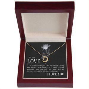 To My Love I Fell in Love Delicate Heart Necklace